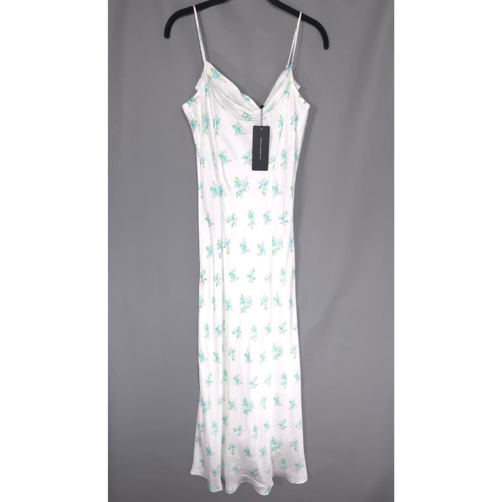 FRENCH CONNECTION Women’s 10 New Anna Fleur Satin Cowl Maxi Dress Slipdress